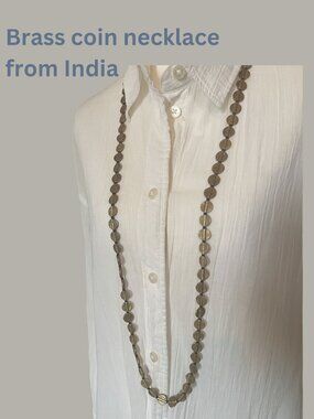 Aaraa Brass Coin Necklace from India